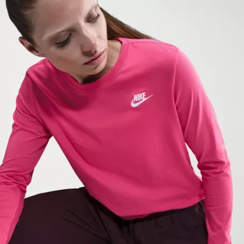 Nike Womens Crew Neck Long Sleeve Active T-Shirt