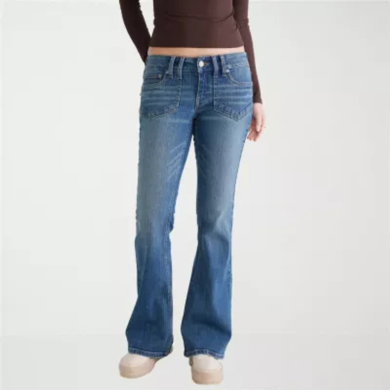 AEROPOSTALE Womens Juniors Low Rise Flare Leg Jean