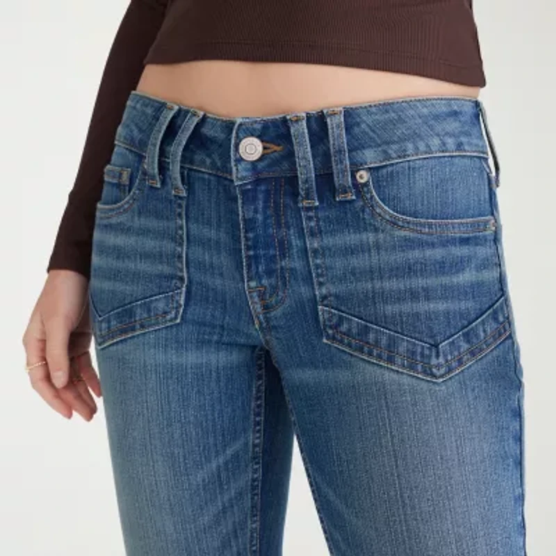 AEROPOSTALE Womens Juniors Low Rise Flare Leg Jean