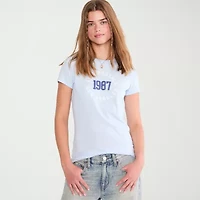 AEROPOSTALE Womens Juniors Round Neck Short Sleeve Regular Fit Graphic T-Shirt