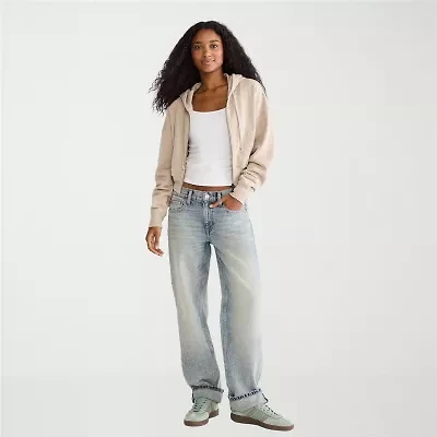 AEROPOSTALE Womens Juniors Low Rise Loose Fit Jean