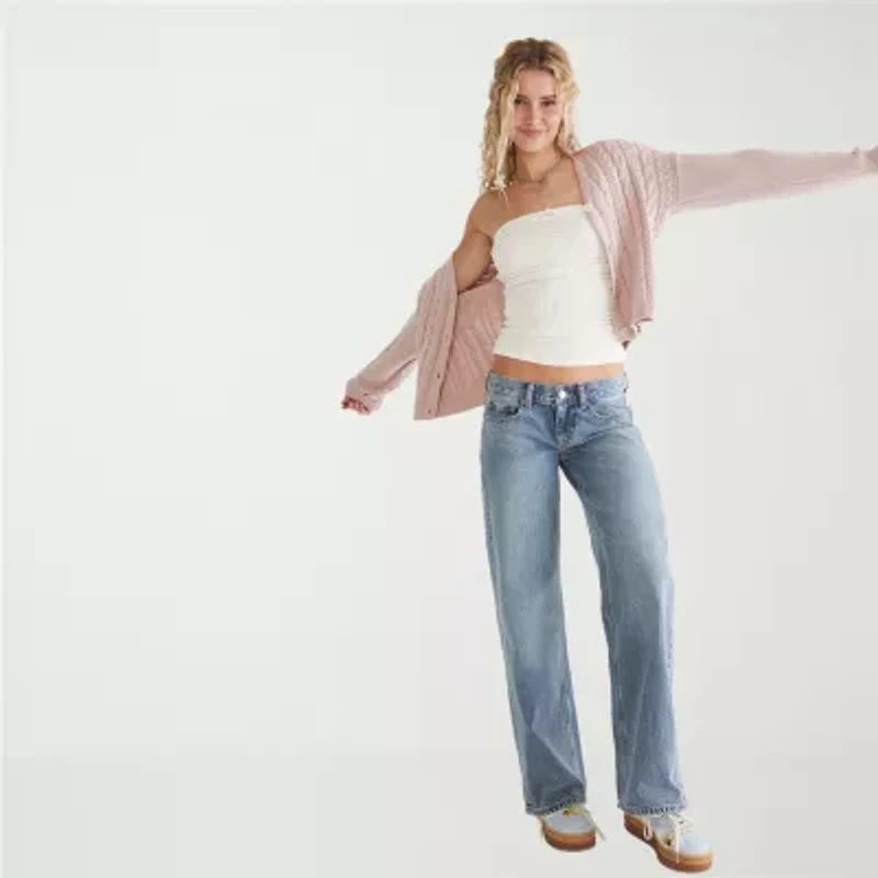 AEROPOSTALE Womens Juniors Low Rise Loose Fit Jean