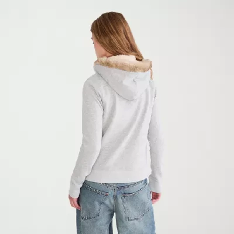 AEROPOSTALE Womens Long Sleeve Fur Hoodie