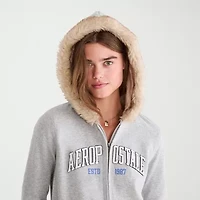 AEROPOSTALE Womens Long Sleeve Fur Hoodie