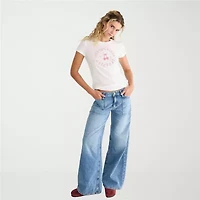 AEROPOSTALE Womens Juniors Crew Neck Short Sleeve Regular Fit Graphic T-Shirt