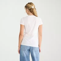 AEROPOSTALE Womens Juniors Crew Neck Short Sleeve Regular Fit Graphic T-Shirt