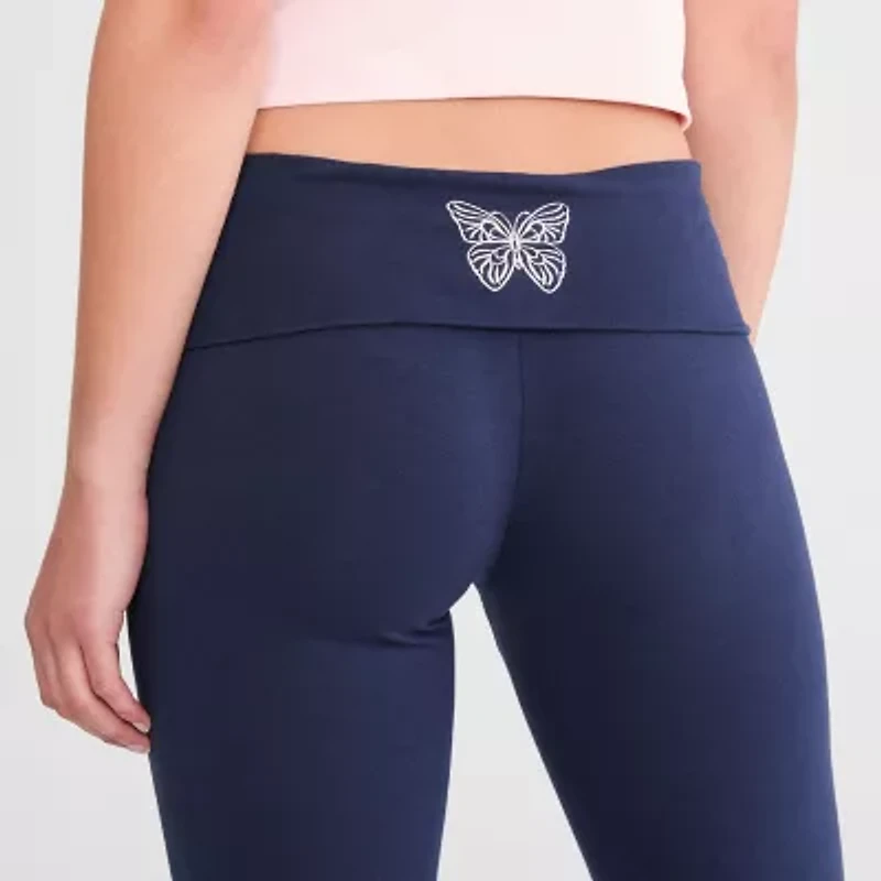 AEROPOSTALE Womens Mid Rise Knit Flare Juniors Full Length Leggings