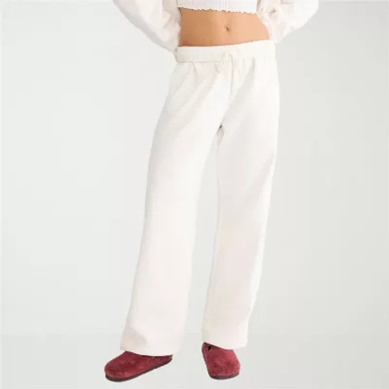 AEROPOSTALE Womens Juniors Straight Mid Rise Sweatpant