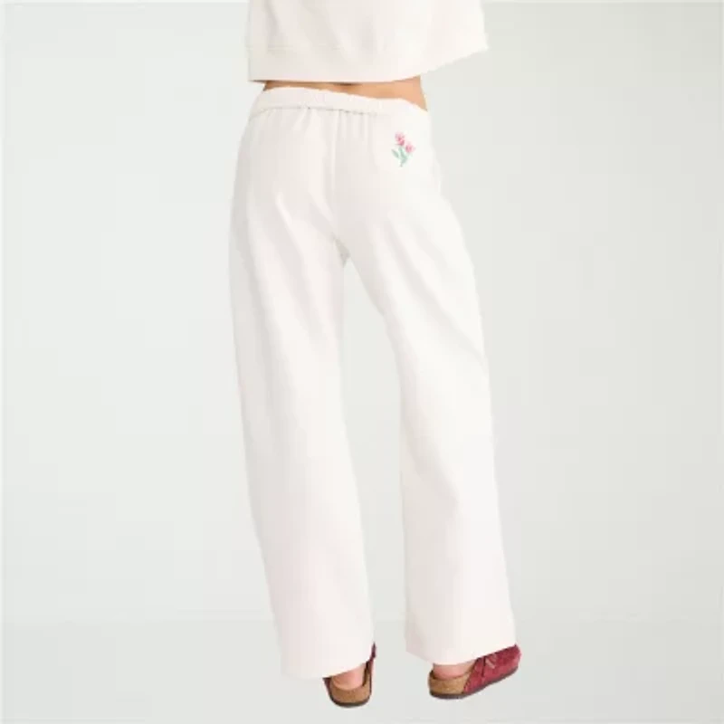 AEROPOSTALE Womens Juniors Straight Mid Rise Sweatpant