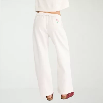 AEROPOSTALE Womens Juniors Straight Mid Rise Sweatpant