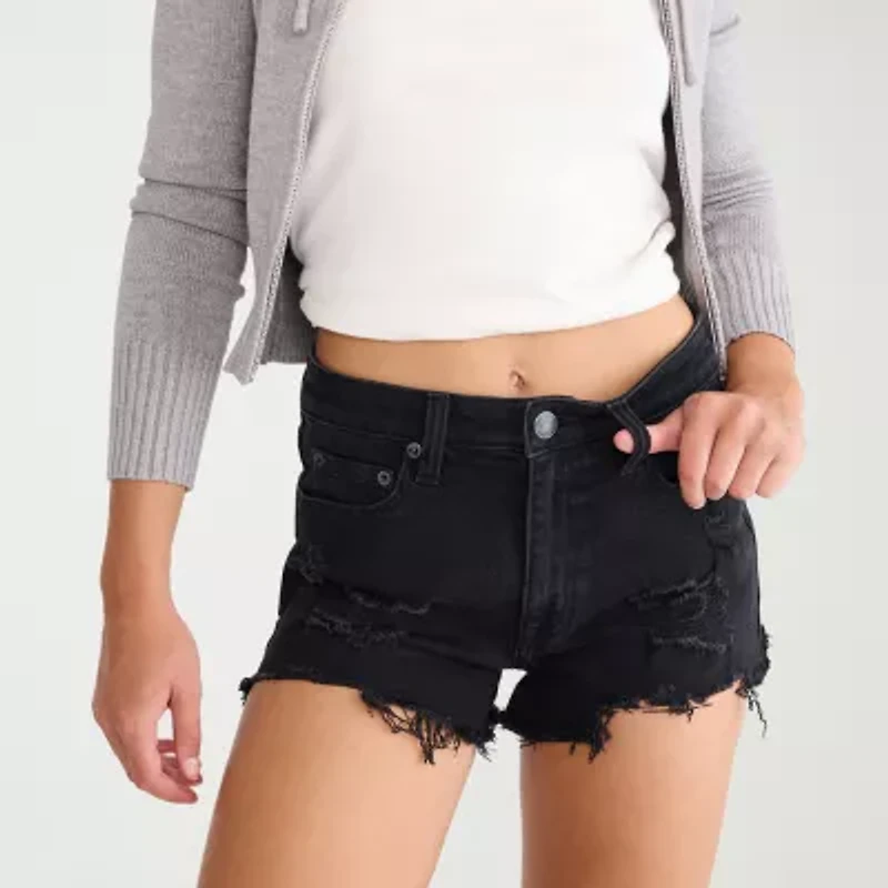 AEROPOSTALE Womens High Rise Juniors Denim Short