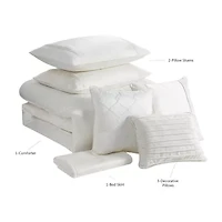 Sweet Home Collection™ Luna 7 Piece Crushed Velvet Elegant Bedding Set