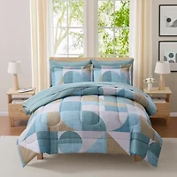 Sweet Home Collection™ Geo-Aqua 7 Piece Bed a Bag Set