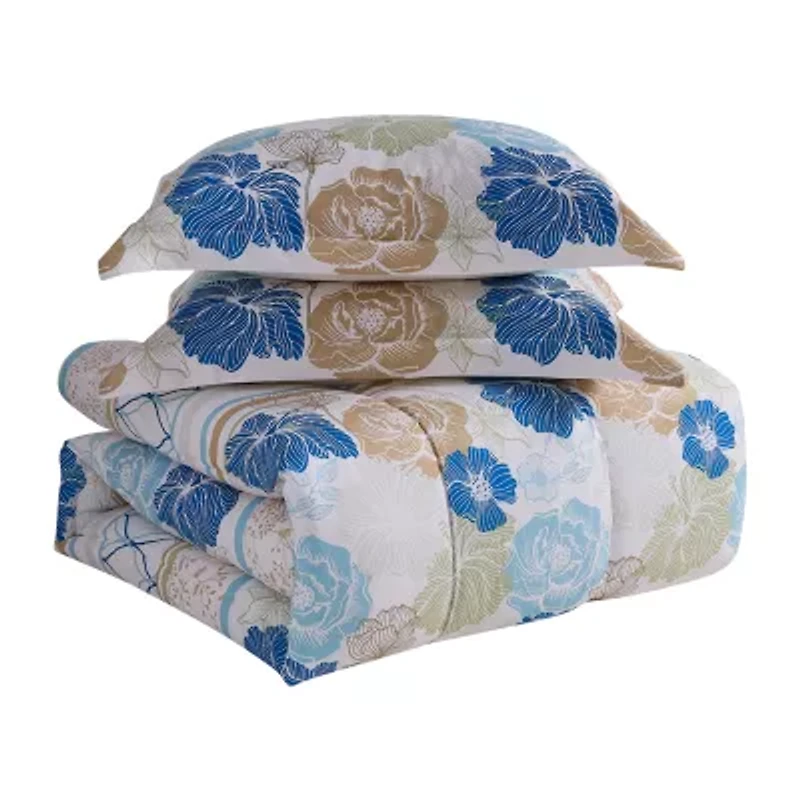 Sweet Home Collection™ Floral Stripe 7 Piece Bed a Bag Set