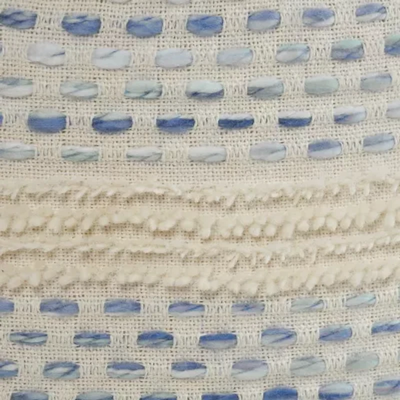 LR Home Eleanor 14" Handmade Cotton Blend Pouf