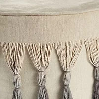 LR Home Levi Handmade Ombre Modern Cotton Medium Pouf Ombre Ottoman