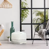 LR Home Striped Ottoman