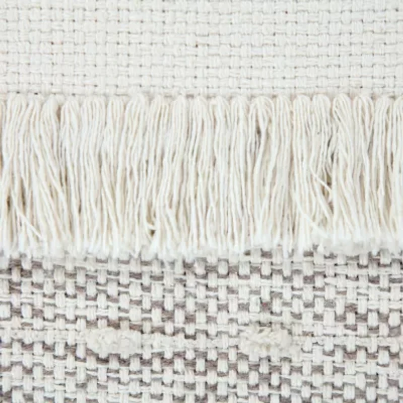 LR Home Striped Ottoman