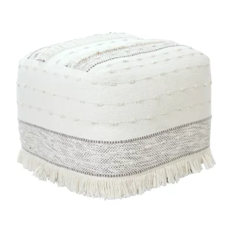 LR Home Striped Ottoman