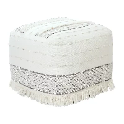 LR Home Striped Ottoman