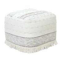 LR Home Striped Ottoman