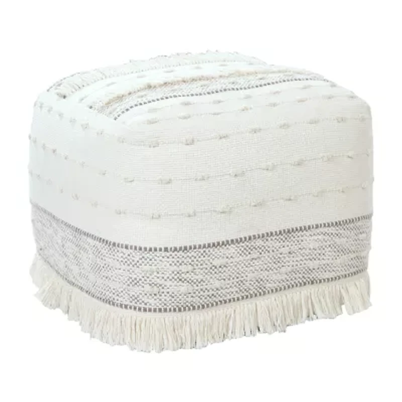 LR Home Striped Ottoman