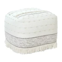 LR Home Striped Ottoman