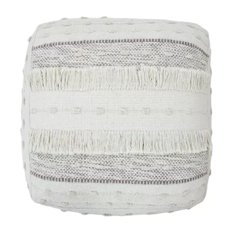 LR Home Striped Ottoman