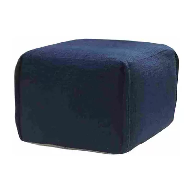 LR Home Arbor Handmade Solid Contemporary Cotton Medium Pouf Ottoman