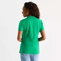 St. John's Bay Womens Short Sleeve Polo Shirt