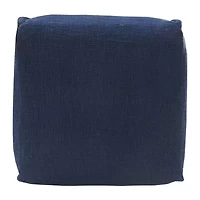 LR Home Arbor Handmade Solid Contemporary Cotton Medium Pouf Ottoman