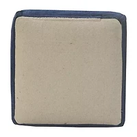 LR Home Arbor Handmade Solid Contemporary Cotton Medium Pouf Ottoman