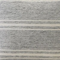 LR Home Bora Handmade Polyester Medium Pouf Striped Ottoman