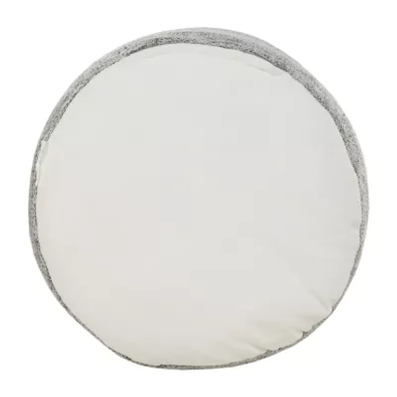 LR Home Bora Handmade Polyester Medium Pouf Striped Ottoman