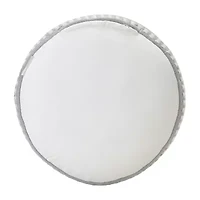 LR Home Belgravia Handmade Striped Farmhouse Polyester Large Pouf Ottoman