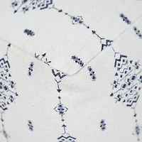 LR Home Torquil Hand-Woven Tribal Bohemian Cotton Medium Pouf Ottoman