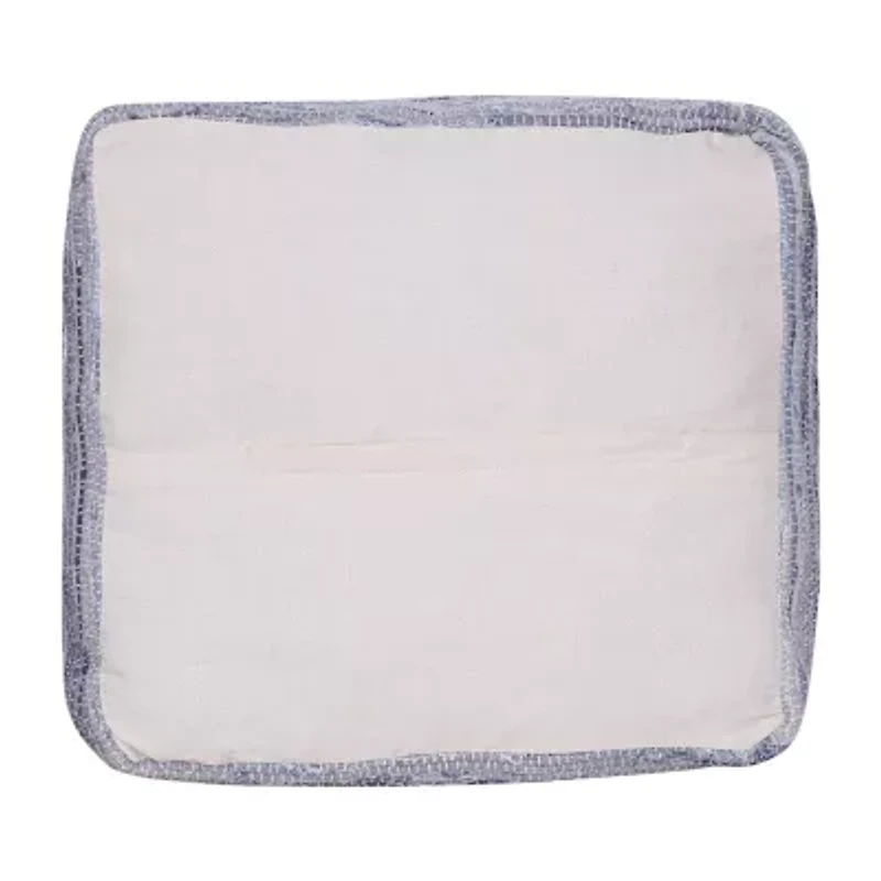 LR Home Emilia Handmade Striped Contemporary Cotton Medium Pouf Striped Ottoman