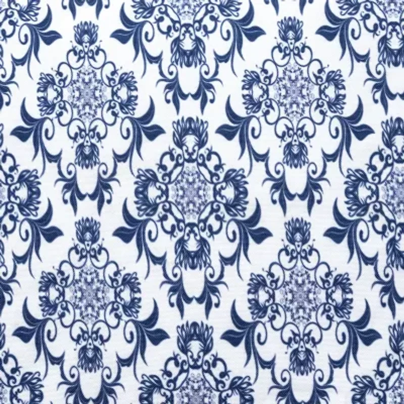 LR Home Wolfram Hand-Woven Farmhouse Cotton Medium Pouf Floral Ottoman