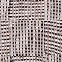 LR Home Emily Handmade Geometric Contemporary Cotton And Jute Medium Pouf Geometric Ottoman