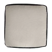 LR Home Vasilisa Handmade Geometric Contemporary Cotton Medium Pouf Geometric Ottoman