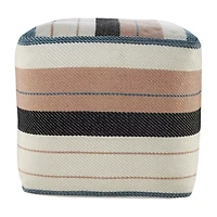 LR Home Caerwyn 20" Handmade Polyester Pouf