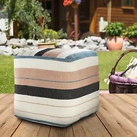 LR Home Caerwyn 20" Handmade Polyester Pouf