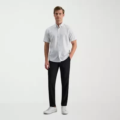 Haggar The Active Series Everyday Ultra Mens Comfort Waistband Slim Fit Flat Front Pant