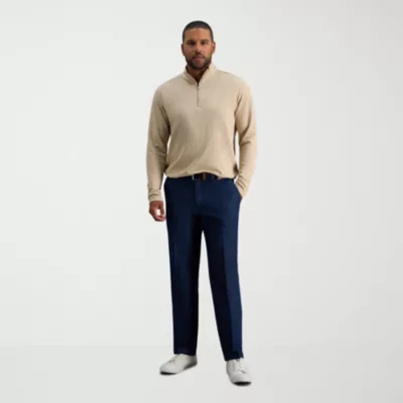Haggar Stretch Denim Mens Classic Fit Flat Front Pant