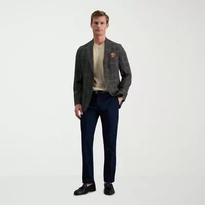 Haggar Premium No Iron Khaki Mens Comfort Waistband Slim Fit Flat Front Pant