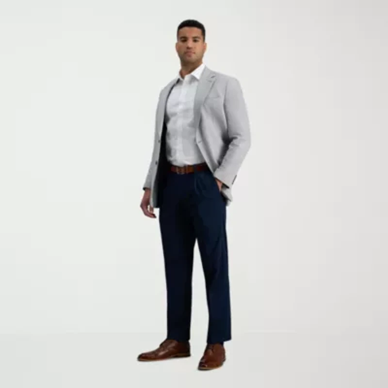 Haggar Iron Free Premium Khaki Mens Classic Fit Pleated Pant