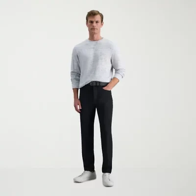 Haggar The Active Series 5 Pocket Mens Comfort Waistband Slim Fit Flat Front Pant