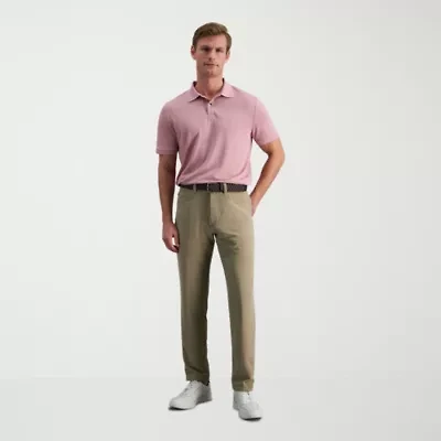 Haggar The Active Series 5 Pocket Mens Comfort Waistband Slim Fit Flat Front Pant