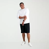 Haggar Cool 18 Pro Expandable Waist Mens 9 1/2" Big and Tall Stretch Fabric Moisture Wicking Quick Dry Chino Short