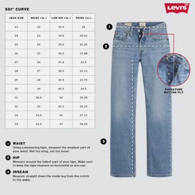 Levi's® Curve Womens High Rise 501™ Straight Leg Jean